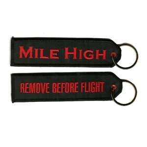  Clearance Mile High Embroidered Keyring 