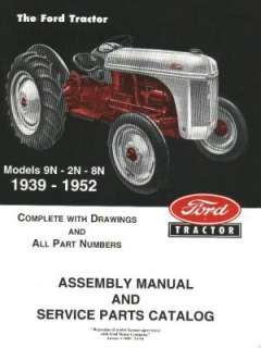 FORD TRACTOR 8N/9N/2N Assembly Manual 1939 1952  