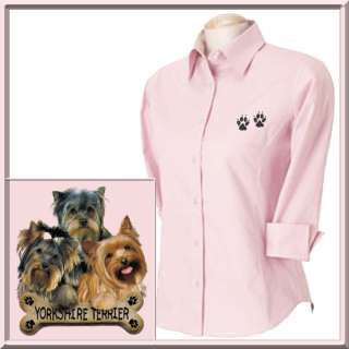   Puppy Bone Devon & Jones Button Shirt S,M,L,XL,2X,3X Yorkshire Terrier
