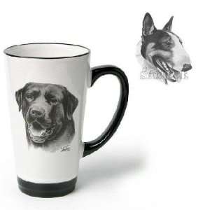   Funnel Cup with Bull Terrier (Black and white, 6 inch)