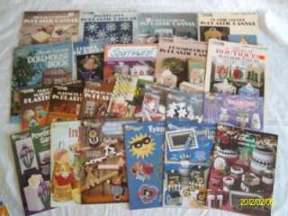   LOT Plastic Canvas PATTERNS Magazines LEAFLETS Books 65 Publications