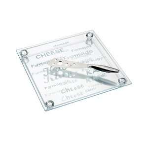  Square Glass Cheese Plate By Forum