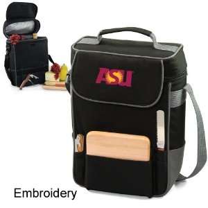  Arizona State Insulated 2 Bottle Wine & Cheese Carrier 