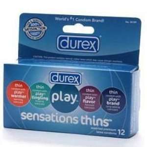 Durex Play Sensations Thins 12 Pack   Retail Box