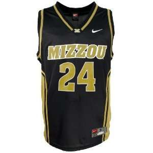   Missouri Tigers #24 Black Replica Basketball Jersey