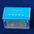  Portable FM Radio Speaker Music Player SD/TF Card For PC iPod  Blue