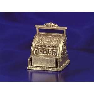    Dollhouse Miniature Vintage Brass Cash Register Toys & Games
