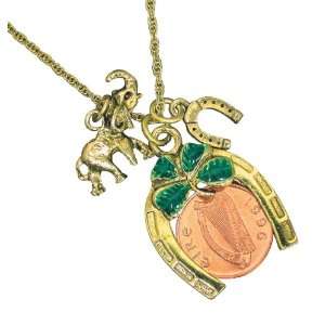  Irish Penny Coin Lotto Scratcher Charm Pendant Coin 