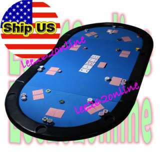 10 Player 82 Texas Holdem 3 fold Poker Table Top  