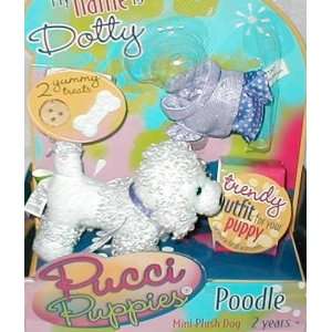  Pucci Puppies White Poodle Dotty Mini Plush Dog with 