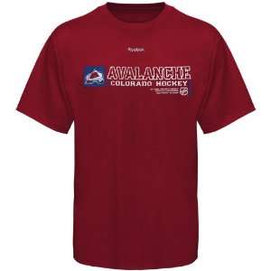  Reebok Colorado Avalanche Red Call Sign T shirt (Small 