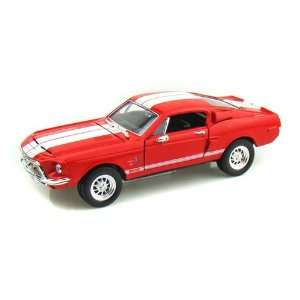  1968 Shelby GT500 KR 1/24   Red w/White Stripes Toys 
