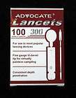 advocate 30g 100 ct lancets universal design bilingual box diabetic