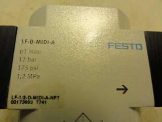 26719 NEW Festo LF 1/2 D MIDI A NPT 173693 Filter Port  