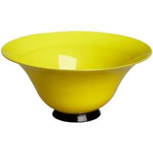  Venini 4.5 Inch Sulphur Yellow and Black Bowl