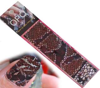 Snake Skin Design Mother of Pearls Nail Art Sticker Decoration