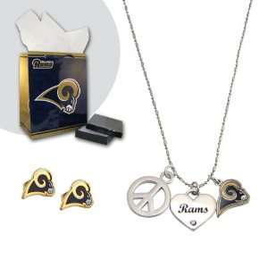   Specialties St. Louis Rams Necklace and Earring Set