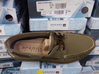 Mens Sperry Topsider A/O Olive Oil Cloth   AWESOME CANVAS SHOE MUST 