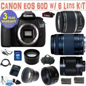 BRAND NEW CANON EOS 60D w/ DELUXE CAMERA OUTFIT 678881649405  