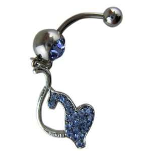   Belly Button Navel Ring Bar Silver   Baby Phat   Blue Toys & Games