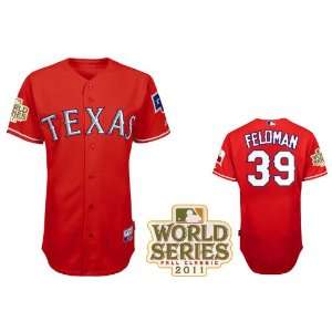 2012 Texas Rangers World Series Baseball Jersey #39 Feldman Red 