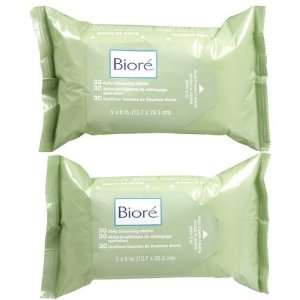 Biore Daily Recharging Cleansing Cloths Refill 60 ct (Quantity of 4)