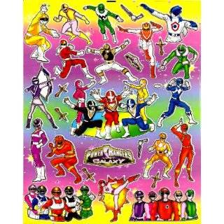  Morphin Power Rangers Fox Kids Sticker Sheet C159 ~ Blue Ranger Red 
