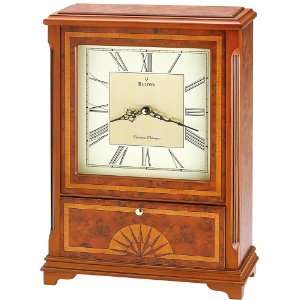 Bulova Chatsworth Wood Mantle Clock