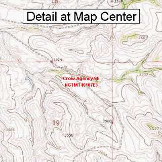  USGS Topographic Quadrangle Map   Crow Agency SE, Montana 