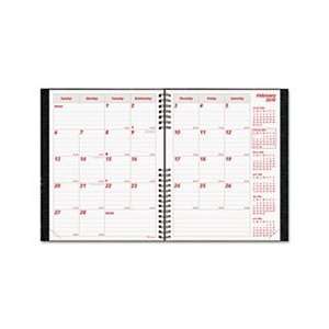   Monthly Planner, Ruled, 8 1/2 x 11, Black, 2011 2013