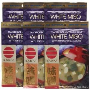  San, J White Miso Soup Envelopes, 0.42 oz, 6 ct (Quantity 