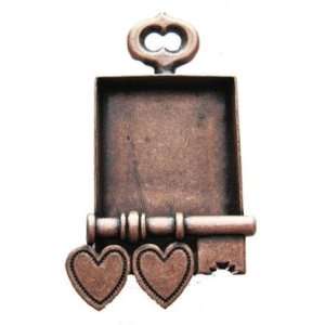  Key To My Heart Bezel Pendant in Antique Copper Arts, Crafts & Sewing