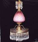 vintage purple lilac italian glass crystal tole metal lamp chandelier