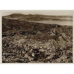  1928 Delos Theatre Ruins Birds Eye View Photogravure 