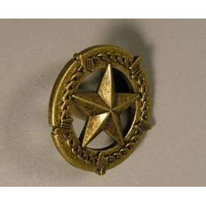   Drawer Pulls / Texas Star W/Barbwire Antique Brass