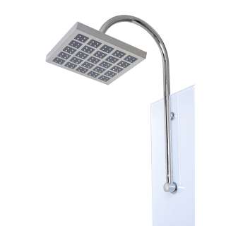 Safety Tempered Glass Rainfall Shower Panel Rain Massage System Faucet 