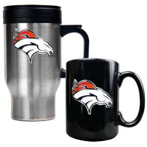  Denver Broncos NFL Travel Mug & Ceramic Mug Set   Primary 