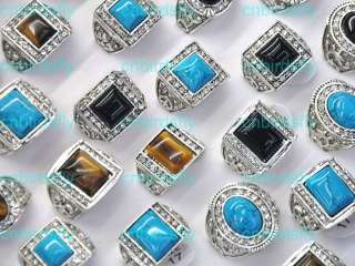   jewelry lots multicolor white gold P gemstone men rings sizes  