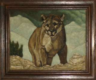 Mountain Lion   Original Art Oil Painting  