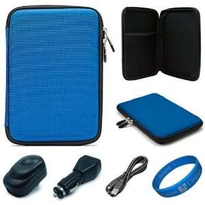 Blue Scratch Resistant Nylon Protective Cube Carrying Case Kindle Fire 