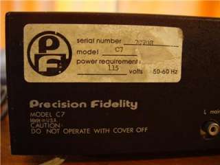 Lightly Used Precision Fidelity C7 Cascode Preamp Orig Amperex 