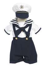 New Boy sailor suit 4pc set short tall sailor boy set  