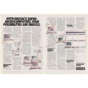   PDP 11 VAX Super Micro Computers 2 Page Print Ad (52547) Home