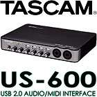 Tascam US 600 US 600 USB 2.0 Audio MIDI 6 IN 4 OUT PC Recording 