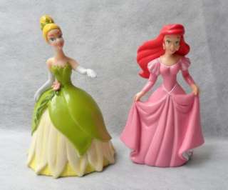 Disney Princess Cinderella Belle Ariel Aurora Figures Lot Of 6pc Cake 