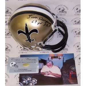  Tom Dempsey Autographed/Hand Signed New Orleans Saints 
