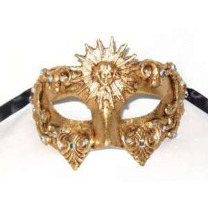   Paper Mache Colombina Barocco Sole Venetian Masquerade Mask Home