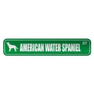   AMERICAN WATER SPANIEL ST  STREET SIGN DOG