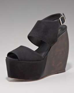 Suede Leather Wedge Sandal  