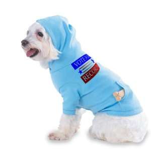  FOR RECORDS Hooded (Hoody) T Shirt with pocket for your Dog or Cat 